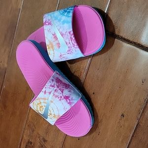 Nike Girls sz 1 Tie Dye Slides
